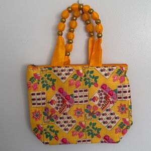 Embroidered turmeric haldi yellow Bag